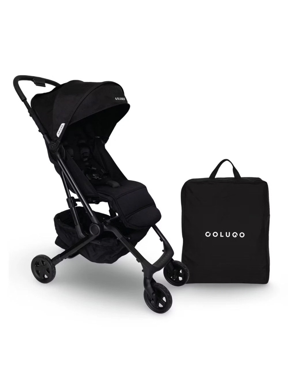Colugo Used travel stroller.  Black and airplane friendly.